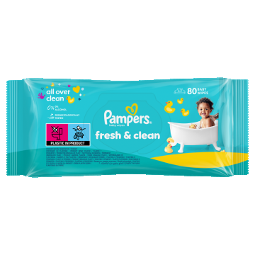 Servetele umede Fresh Clean, 80 bucati, Pampers
