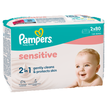 Servetele umede Sensitive, 320 bucati, Pampers