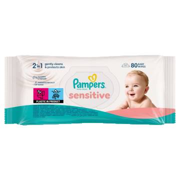 Servetele umede Sensitive, 80 bucati, Pampers