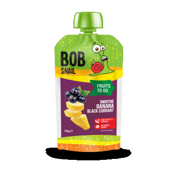Smoothie cu banana si coacaze negre, 120g, Bob Snail