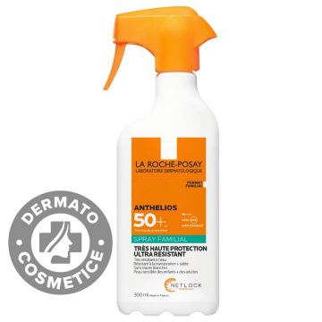 Spray SPF50+ fara parfum Anthelios Family, 300ml, La Roche-Posay