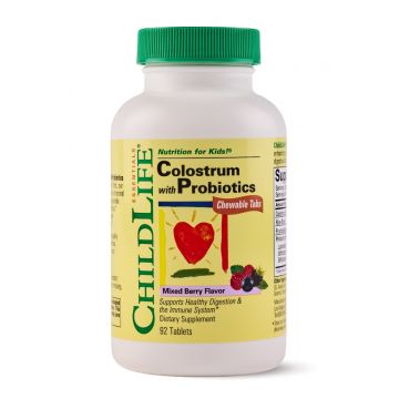 Colostrum cu probiotice, 92 tablete masticabile, Secom