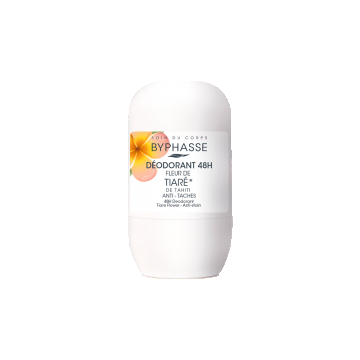 Deodorant roll-on 48h cu Flori de Tiare, 50ml, Byphasse