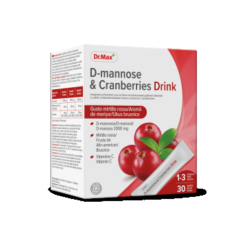 Dr.Max Bautura Cranberries & D-Mannose, 30 plicuri