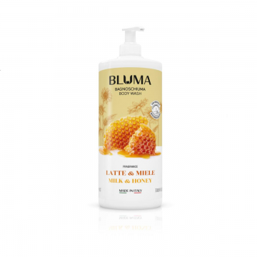 Gel de dus cu parfum de lapte si miere Bluma Latte & Mielle, 1000ml, Bluma