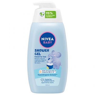 Gel de dus pentru bebelusi Head to Toe Baby, 500ml, Nivea