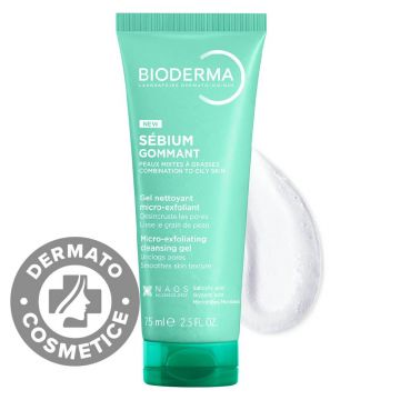 Gel exfoliant pentru curatarea tenului predispus la imperfectiuni Sebium, 75ml, Bioderma