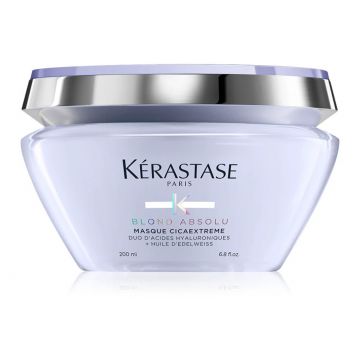 Masca ultra-hidratanta pentru par blond decolorat Masque Cicaextreme Blond Absolu, 200ml, Kérastase