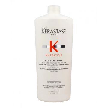 Sampon intens hranitor pentru parul foarte uscat Nutritive Bain Satin Riche, 1000ml, Kérastase