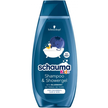 Sampon si gel de dus copii Blueberry, 400ml, Schauma