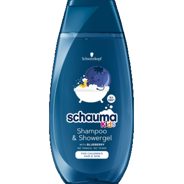 Sampon si gel de dus pentru copii Blueberry, 250ml, Schauma