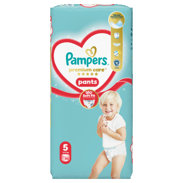 Scutece chilotel Premium Care Pants Marimea 5 11-17 kg, 50 bucati, Pampers