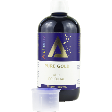 Aur coloidal PureGold 25ppm, 480ml, Alchemy