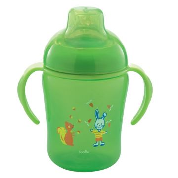 Cana de tranzitie pentru copii 12 luni+ Verde, 300ml, Dodie