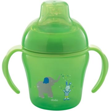 Cana de tranzitie pentru copii 6 luni+ Verde, 200ml, Dodie Cana de tranzitie pentru copii 6 luni+ Verde, 200ml, Dodie