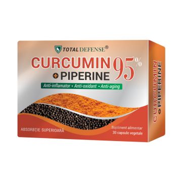 Curcumin + Piperine 95%, 30 capsule, Cosmopharm
