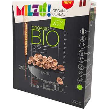 Fulgi de secara si ovaz fara zahar bio, 300g, Milzu