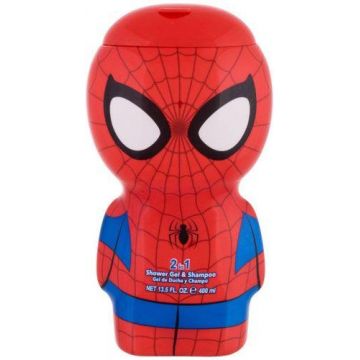 Gel de dus si sampon Spiderman 2D, 400ml, Airval