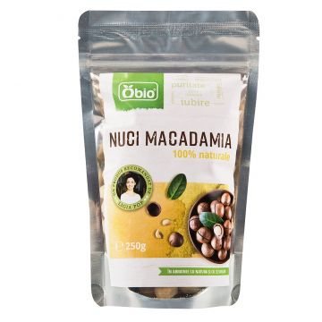 Nuci macadamia bio, 250g, Obio