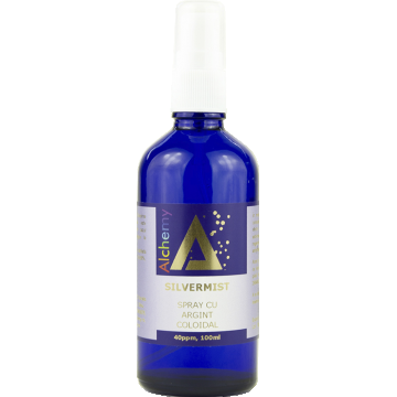 Pulverizator spray cu argint coloidal Silver Mist 40ppm, 100ml, Alchemy