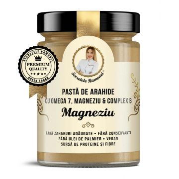 Pasta de arahide cu Omega 7, Magneziu marin si Complex de B, 350g, Laboratoarele Remedia