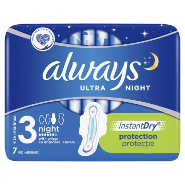 Absorbante ultra night, 7 bucati, Always