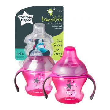 Cana de tranzitie Roz, 150ml, Tommee Tippee