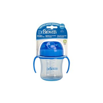 Canita tranzitie cu cioc moale si manere, 180ml, Dr. Brown's