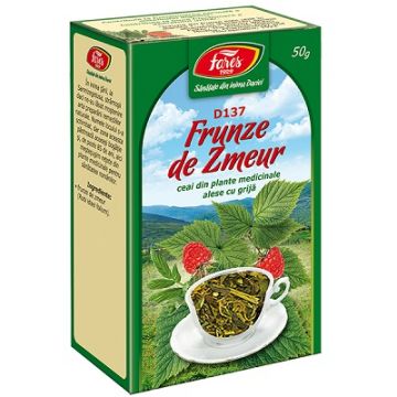 Ceai frunze de Zmeur D137, 50g, Fares