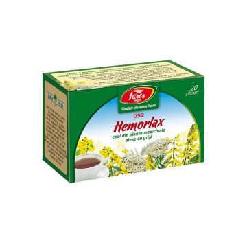 Ceai Hemorlax D52, 20 plicuri, Fares