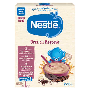 Cereale pe baza de orez si roscove +6 luni, 250g, Nestle