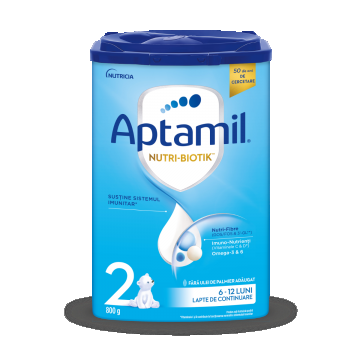 Lapte de continuare 6-12 luni NUTRI-BIOTIK 2, 800g, Aptamil