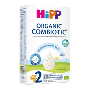 Lapte praf de continuare Organic Combiotic 2, 300g, HiPP