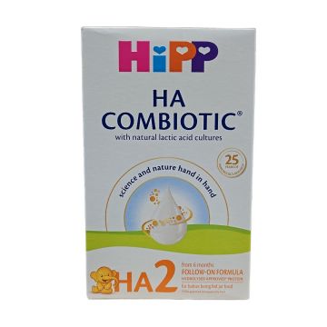 Lapte praf HA 2 Combiotic, lapte de continuare, incepand de la 6 luni, 350 g, HiPP