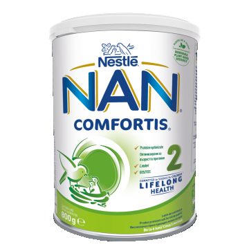 Lapte praf Nan 2 Comfortis, incepand de la 6 luni, 800g, Nestle