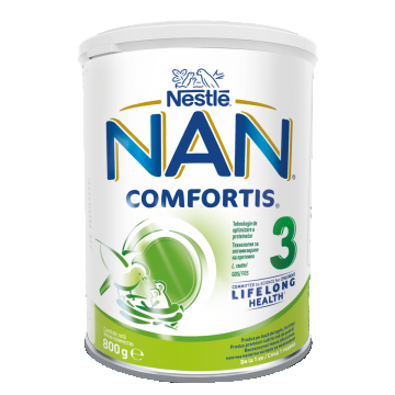 Lapte praf Nan 3 Comfortis, incepand de la 12 luni, 800 g, Nestle