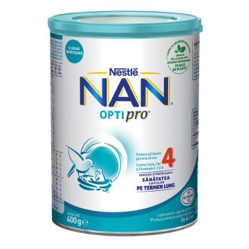 Lapte praf Nan 4 Optipro Premium +2 ani, 400g, Nestle