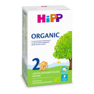 Lapte praf Organic 2 incepand de la 6 luni, 300 g, HiPP