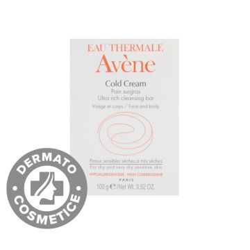 Sapun emolient pentru ten uscat si foarte uscat Cold Cream, 100g, Avene