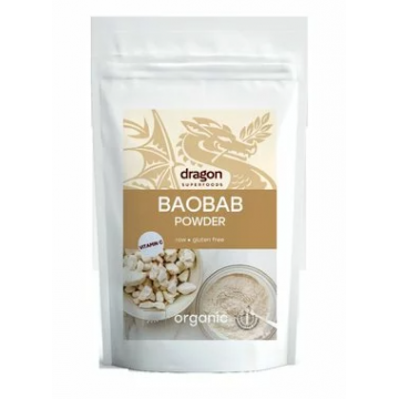 Baobab pulbere raw bio, 100g, Dragon Superfoods