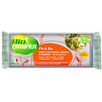 Baton cu susan portocala si guarana Fit&Go, 30g, Probios