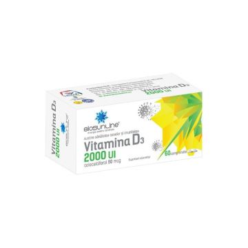 BioSunLine Vitamina D3 2000 UI, 60 comprimate