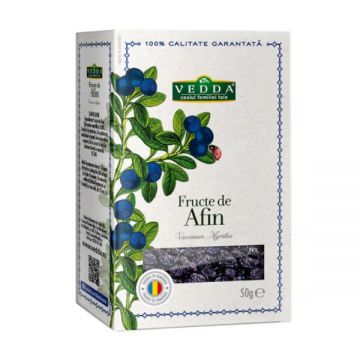 Ceai afine de padure vrac, 50g, Vedda