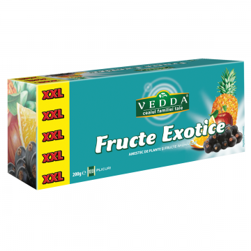 Ceai fructe exotice pachet economic, 100 plicuri x 2g, Vedda