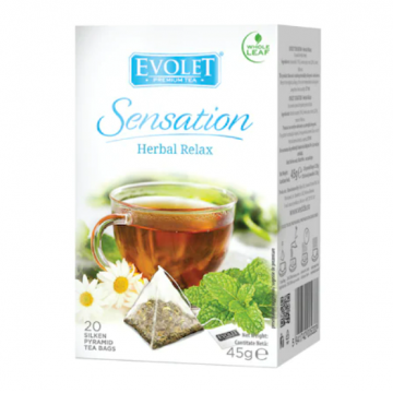 Ceai herbal relax Sensation, 20 plicuri, Evolet