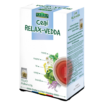 Ceai Relax, 20 plicuri, Vedda