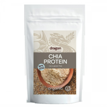 Chia pudra proteica fara gluten bio, 200g, Dragon Superfoods