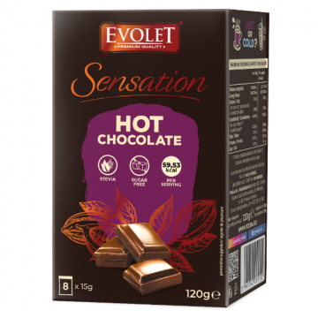 Ciocolata calda Sensation, 8 plicuri, Evolet