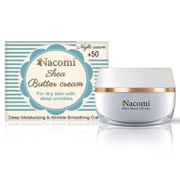 Crema de noapte cu unt de shea si peptide biomimetice, 50ml, Nacomi