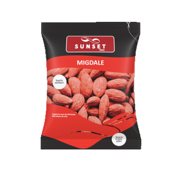 Migdale coapte cu sare de Himalaya, 50g, Sunset Nuts